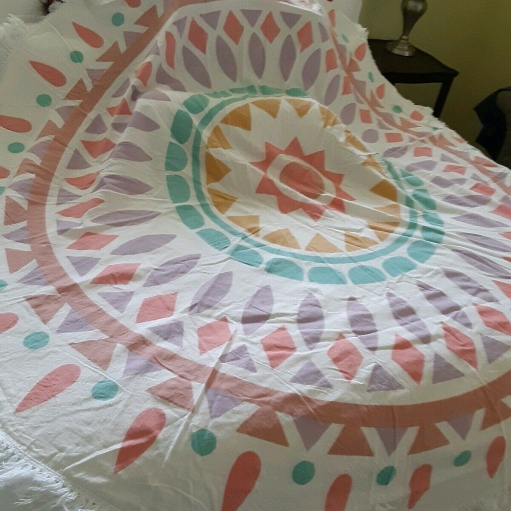 GYPSY 05 The Bohemian Beach Roundie Blanket Fringe - Picture 3 of 8